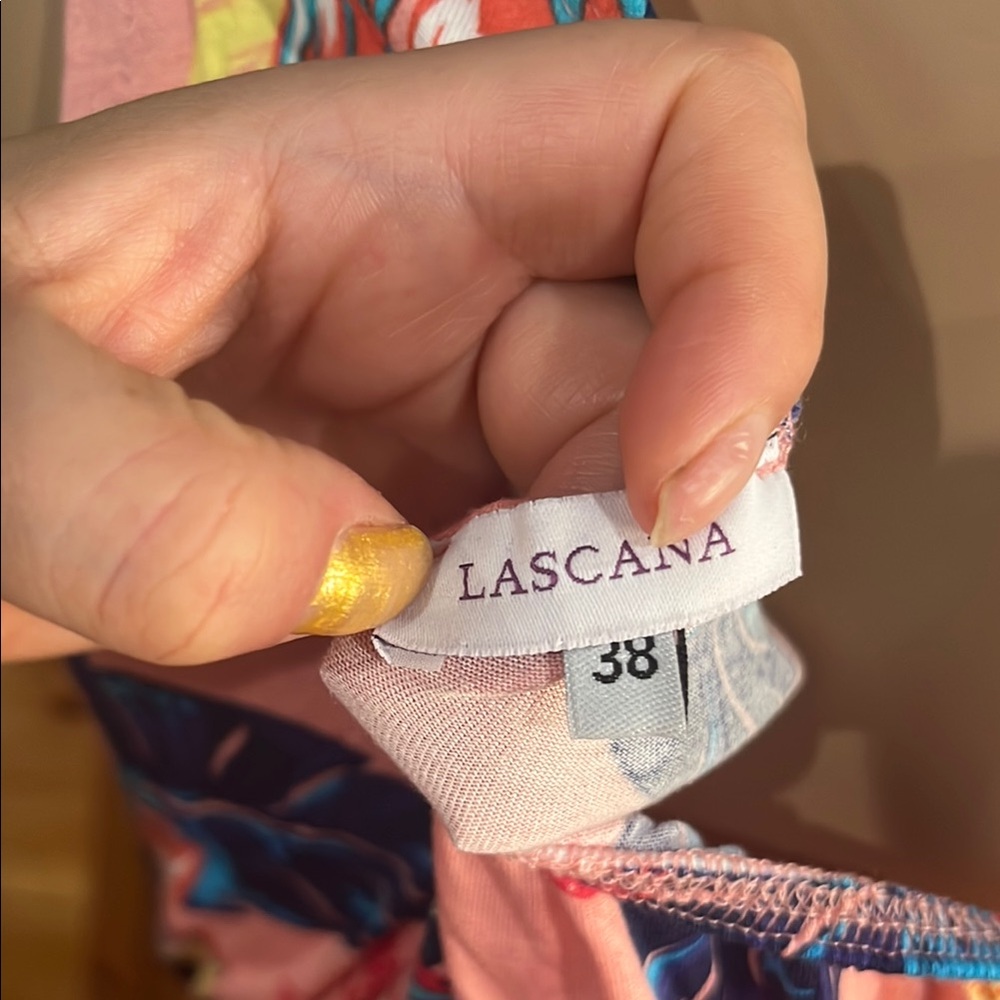 Lascana Tropical One-Shoulder Jumpsuit in Pink Resort Wear - Picture 4 of 9